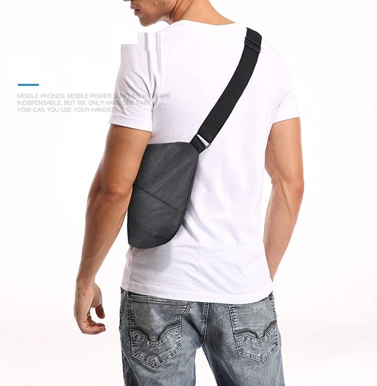 Multi-Functional Digital Storage Canvas Chest Bag – Anti-Theft, Shoulder Pack for Travel & Daily Use - Image 7