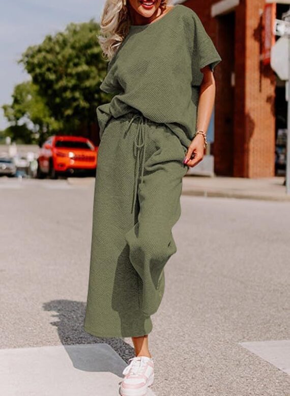 Women's Short-sleeved Trousers Two-piece Set - Image 9