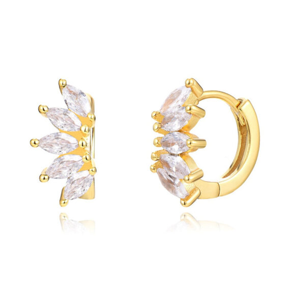 Zircon All-match Earrings Symmetrical Horse Eye Stone - Image 9