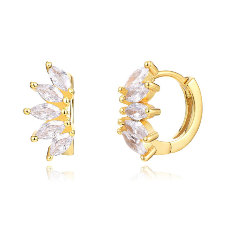 Zircon All-match Earrings Symmetrical Horse Eye Stone - Image 9