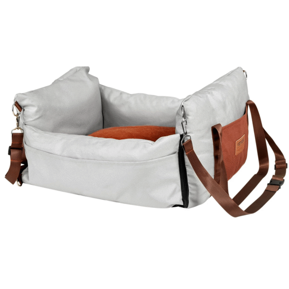 VEVOR Dog Booster Car Seat Pet Car Seat for Small Dog up to 25Lbs Gray - Image 10