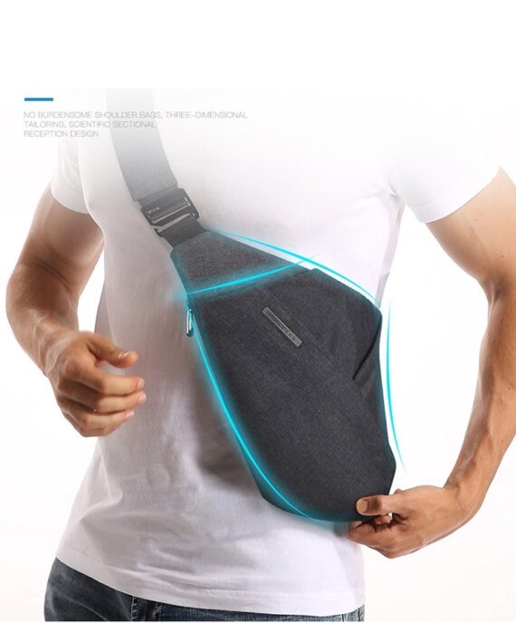 Multi-Functional Digital Storage Canvas Chest Bag – Anti-Theft, Shoulder Pack for Travel & Daily Use - Image 2