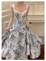 Fashion Retro Women Floral Strap Dress - Image 3