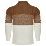 Men's Casual Color Block Long Sleeve Cable Knit Pullover Hoodie - Image 5