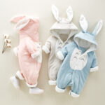 Cozy Chinchilla Hooded Baby Romper - Image 5