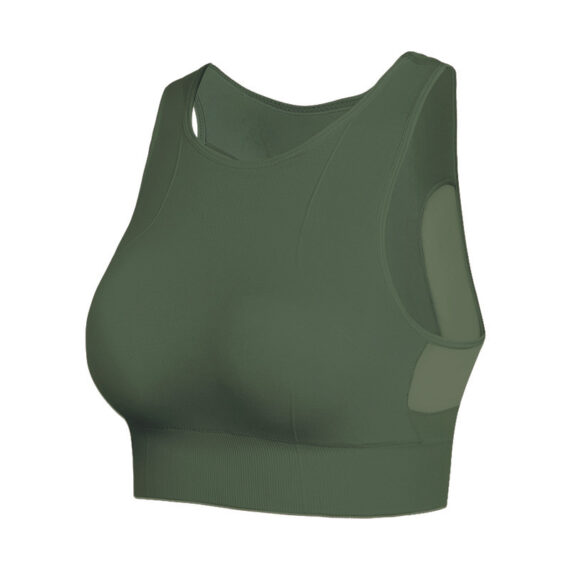 No Underwire Mesh Beauty Back Double-decker Sports Bra - Image 3