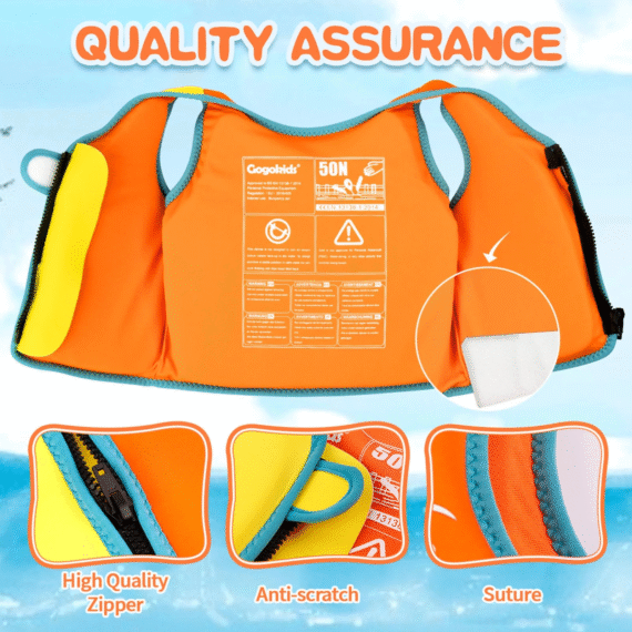 Kids' Swim Float Vest – Safe & Fun Swim Training & Pool Safety Aid! - Image 2
