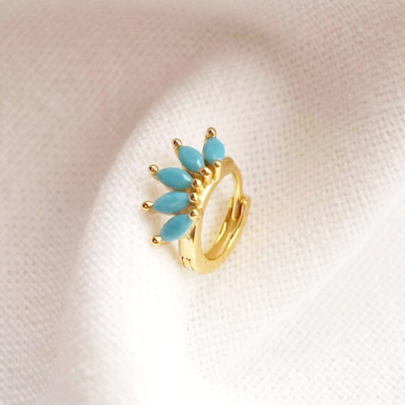 Zircon All-match Earrings Symmetrical Horse Eye Stone - Image 4