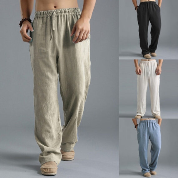 Men's Breathable Linen Casual Sports Pants - Image 4
