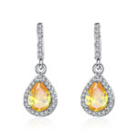 Drop Shape Zircon Earrings - Image 4