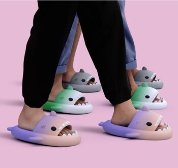 Gradient Shark Slippers – Non-Slip & Comfy