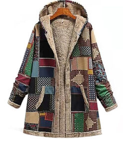 Cotton And Linen Printed Hoodie