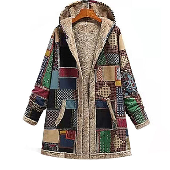 Cotton And Linen Printed Hoodie