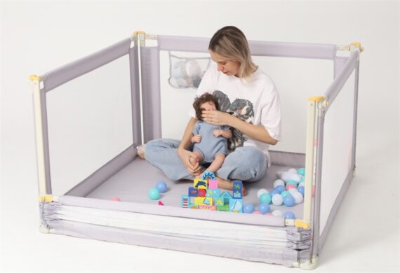 Adjustable Baby Play Fence – 120x120x68cm