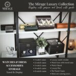 Luxury Travel Watch Case – Sleek 3-Watch Organizer in Black Vegan Leather - Image 8