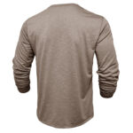 Men's Long-sleeved Henry Collar T-shirt - Image 6