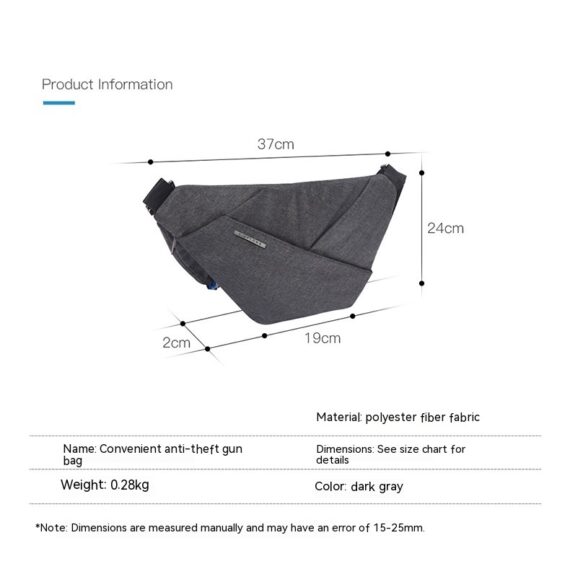 Multi-Functional Digital Storage Canvas Chest Bag – Anti-Theft, Shoulder Pack for Travel & Daily Use - Image 3
