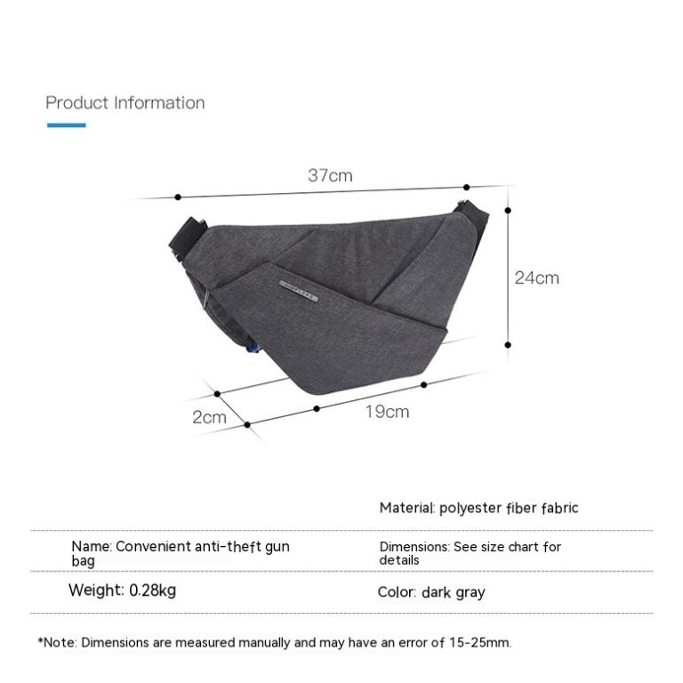 Multi-Functional Digital Storage Canvas Chest Bag – Anti-Theft, Shoulder Pack for Travel & Daily Use - Image 3