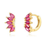 Zircon All-match Earrings Symmetrical Horse Eye Stone - Image 7