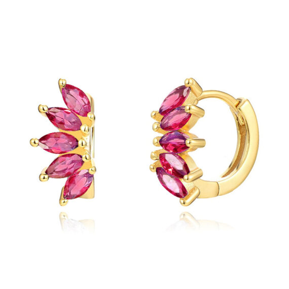 Zircon All-match Earrings Symmetrical Horse Eye Stone - Image 7