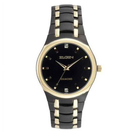 Black & Gold Analog Watch for Men with Black Dial - Image 2
