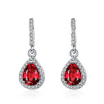 Drop Shape Zircon Earrings - Image 2