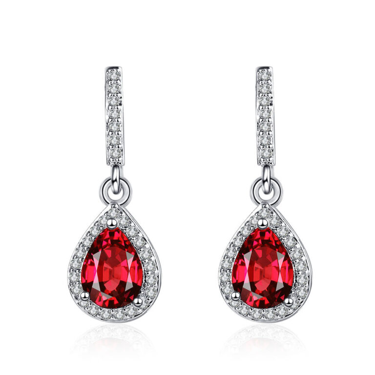 Drop Shape Zircon Earrings - Image 2
