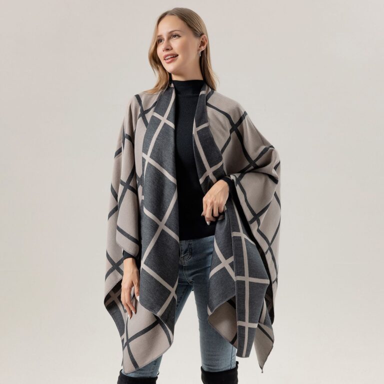 Women's Fashion Gingham Check Warm Scarf - Image 6