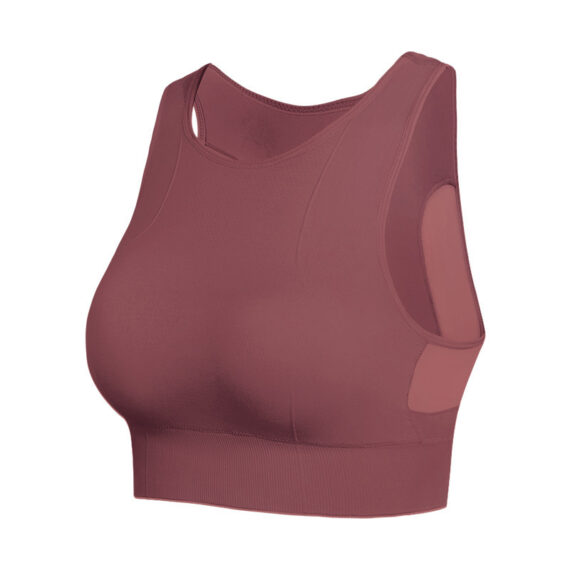 No Underwire Mesh Beauty Back Double-decker Sports Bra - Image 2