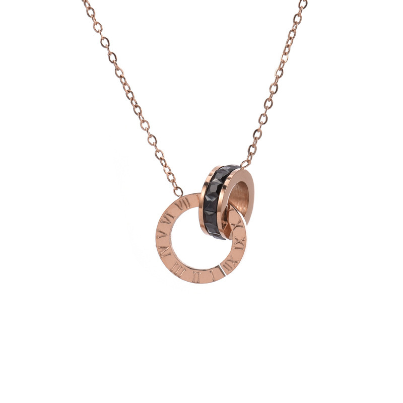 Rose gold black diamond