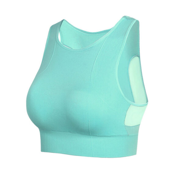 No Underwire Mesh Beauty Back Double-decker Sports Bra - Image 7