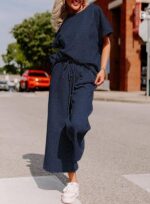 Women's Short-sleeved Trousers Two-piece Set - Image 7
