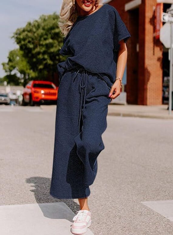 Women's Short-sleeved Trousers Two-piece Set - Image 7