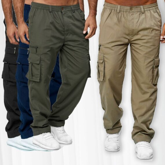 Men's Casual Loose Cargo Pants - Image 4