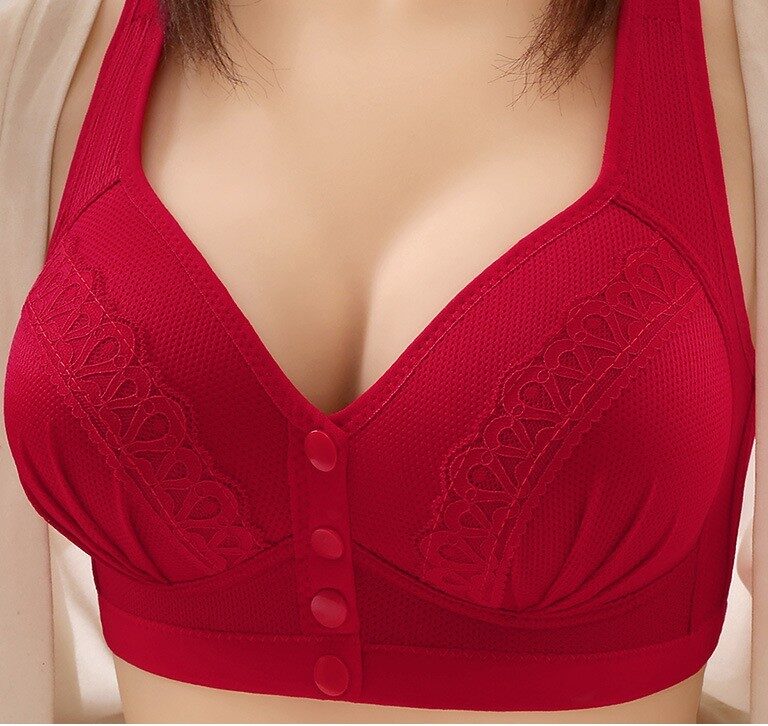 Thin Front Open Button Vest Style Bra - Image 7
