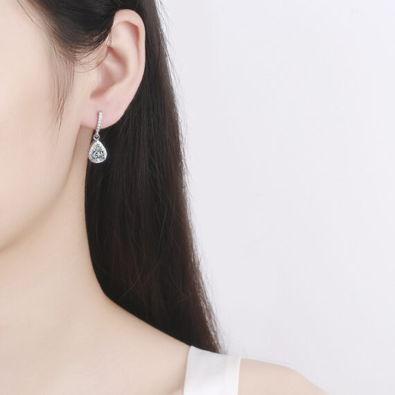 Drop Shape Zircon Earrings - Image 6