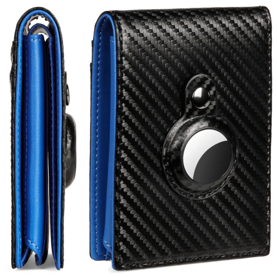 Slim Leather Wallet for Men with Airtag Holder RFID Blocking - Image 8