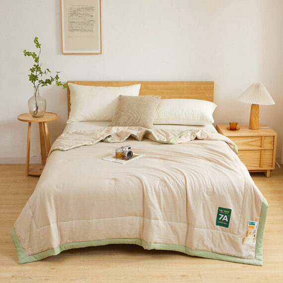 Antibacterial Raw Cotton Washable Summer Cool Quilt - Image 8