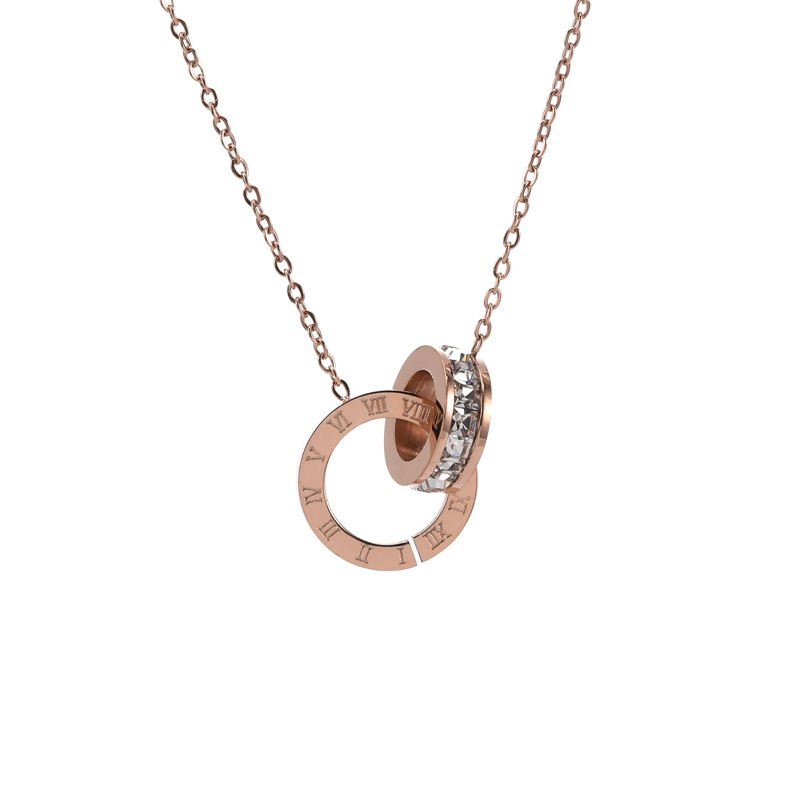 Rose gold white diamond