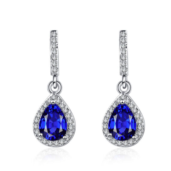 Drop Shape Zircon Earrings - Image 3