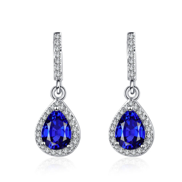 Drop Shape Zircon Earrings - Image 3