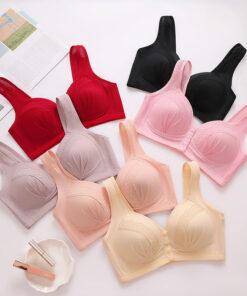 Thin Front Open Button Vest Style Bra