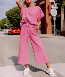 Women's Short-sleeved Trousers Two-piece Set