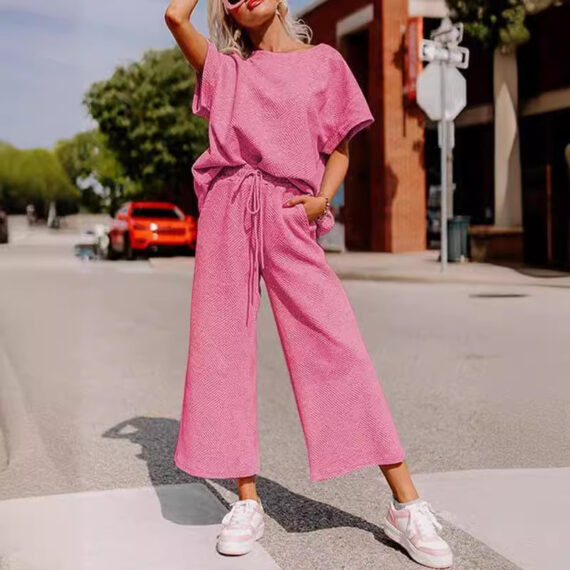 Women's Short-sleeved Trousers Two-piece Set