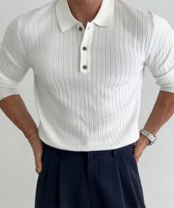 Men’s Stylish Striped Long Sleeve Shirt