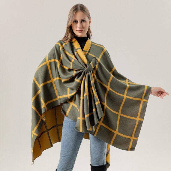 Women's Fashion Gingham Check Warm Scarf - Image 7