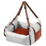 VEVOR Dog Booster Car Seat Pet Car Seat for Small Dog up to 25Lbs Gray - Image 9