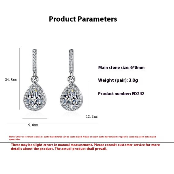 Drop Shape Zircon Earrings - Image 7
