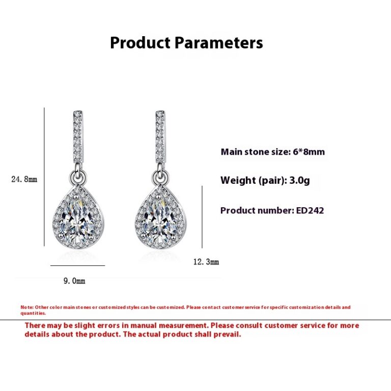 Drop Shape Zircon Earrings - Image 7