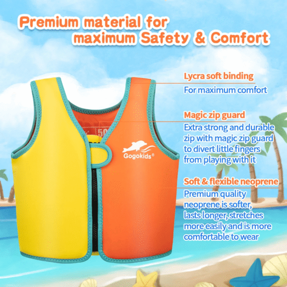 Kids' Swim Float Vest – Safe & Fun Swim Training & Pool Safety Aid! - Image 5